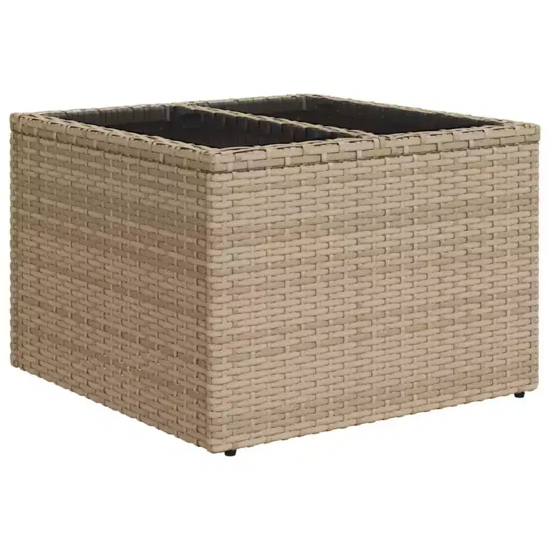 vidaXL 5 Piece Patio Sofa Set with Cushions Beige Poly Rattan