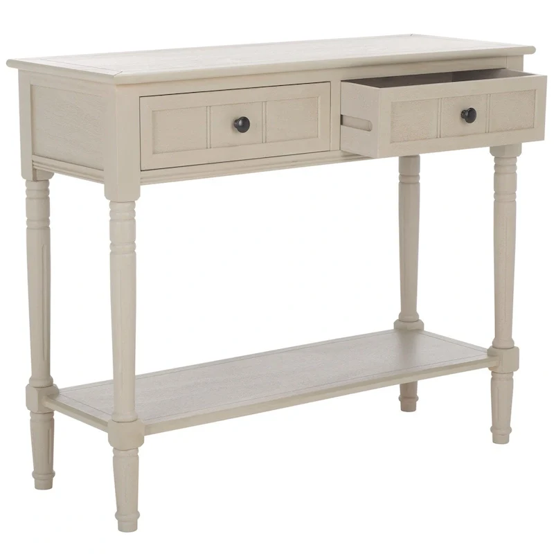 SAFAVIEH Camilla Grey 2-Drawer Console Table - 35.8 x 13.8 x 29.5 - 36Wx14Dx30H