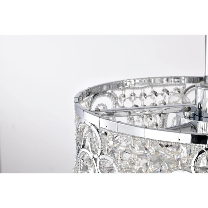 Ralph 15 Inch Chrome Polish Crystal Fandelier - N/A