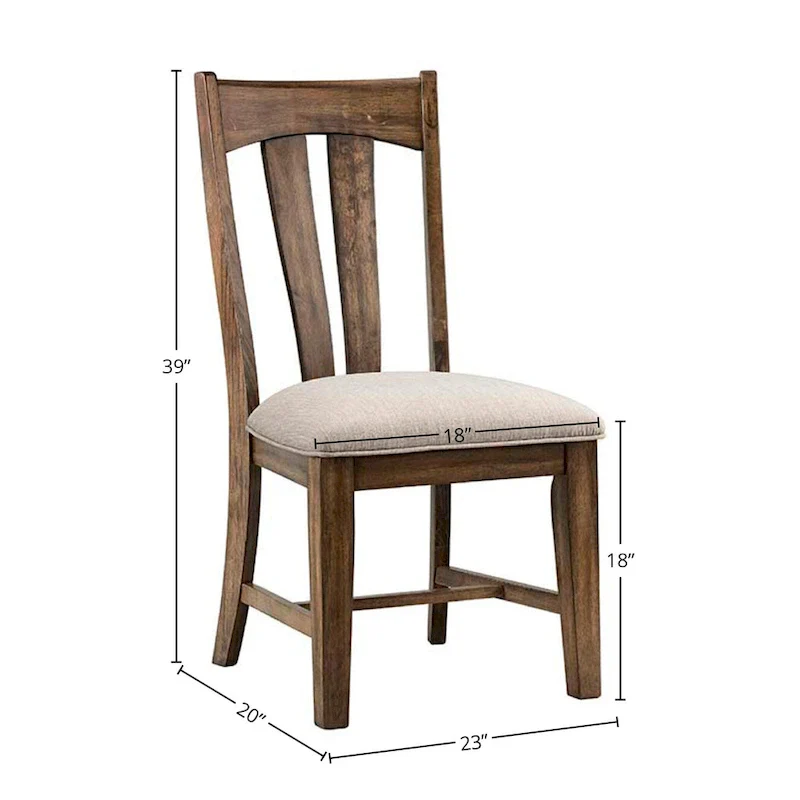 Whiskey River Gun Powder Grey Splat Back Side Chairs (Set of 2)