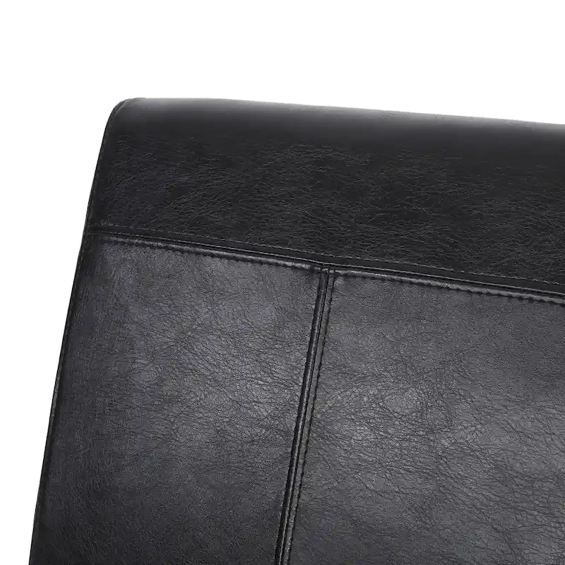 T-stitch Chocolate Brown Bonded Leather Dining Chair (Set of 4) by