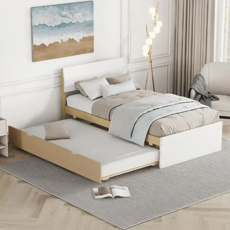 Modern Twin Bed Frame With Trundle