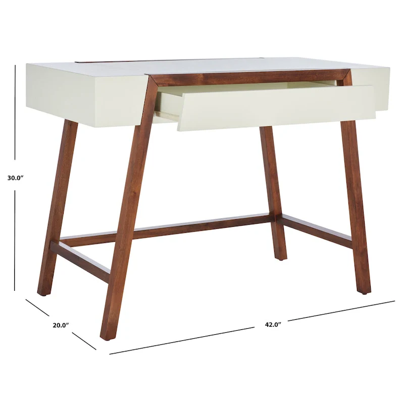 Mid-Century Style Desk with Walnut Frame