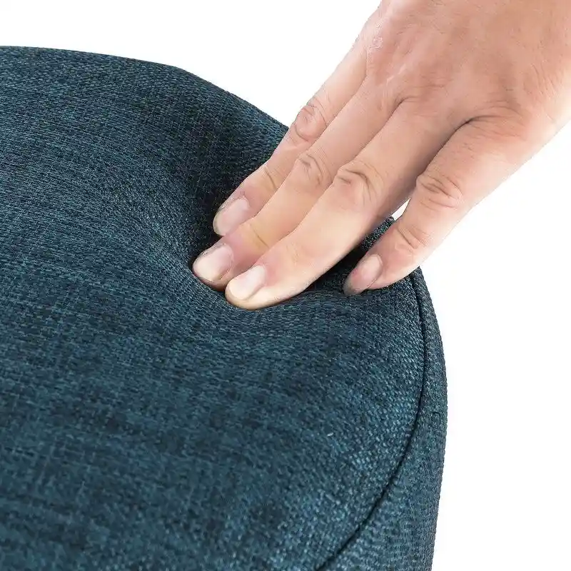 Round Fabric Ottoman Footrest
