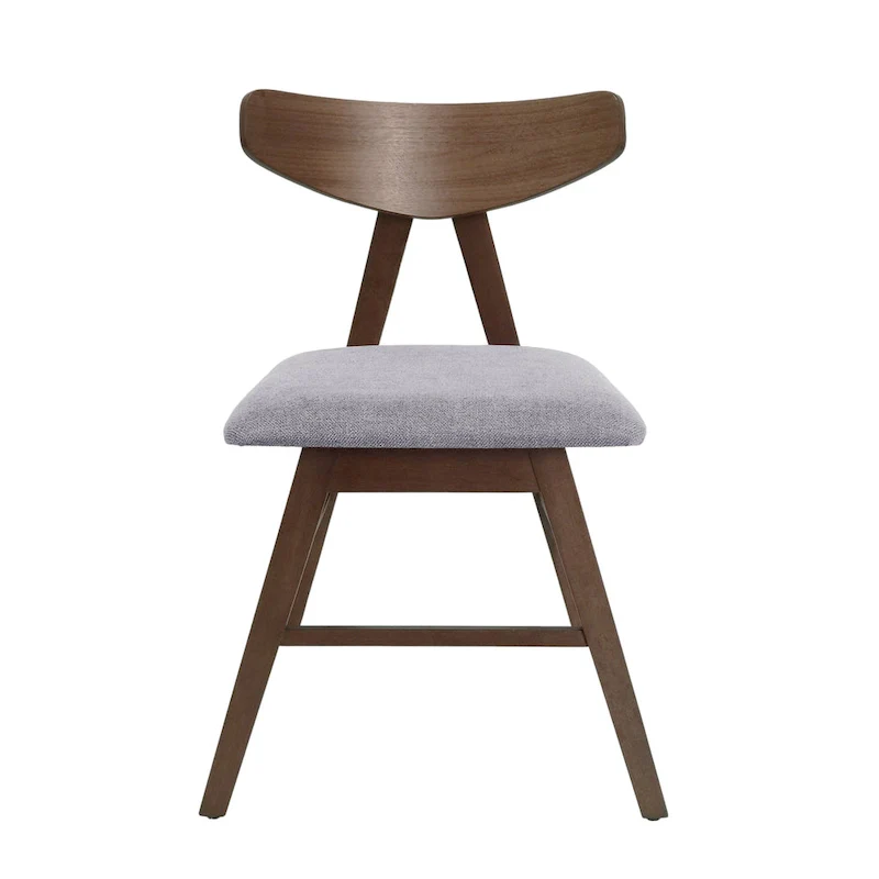 Fabric rubberwood dining chair