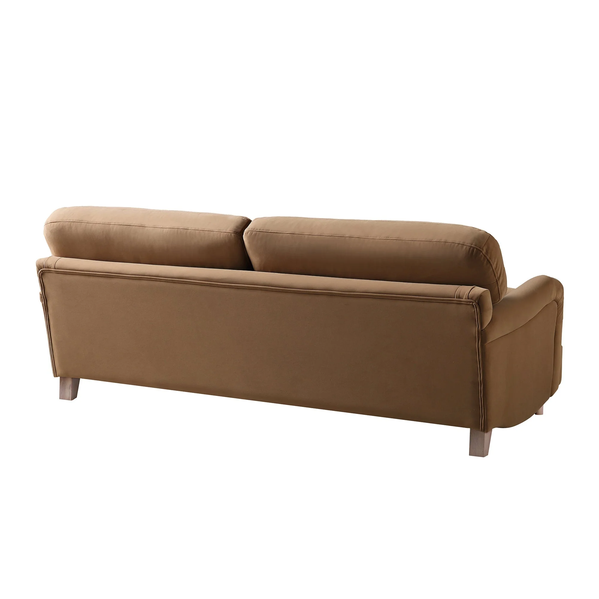 Camel Velvet Sofa, 3-Seater