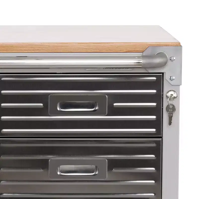 Seville Classics UltraHD 4-Drawer Cabinet with Wood Top, 28 x 25 x 34.5