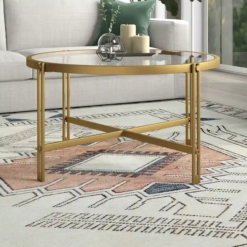 Inez 32   Wide Round Coffee Table