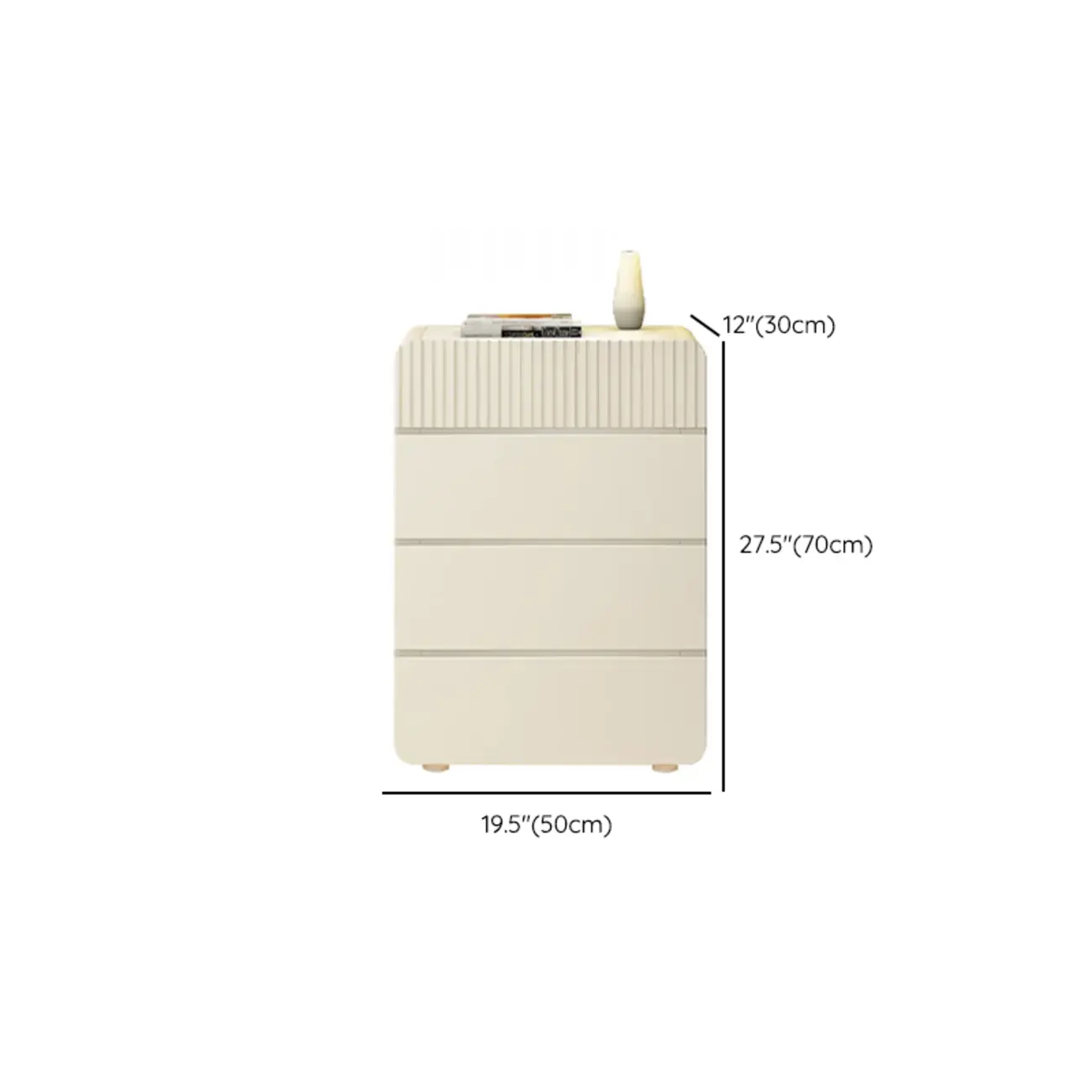 Versatile Modern White Accent Chest with Waterproof Design