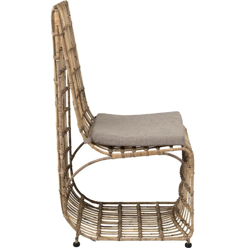 Rattan Wrapped Iron Dining Chair by East at Main