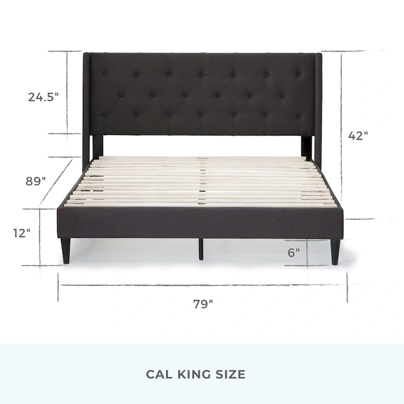 Brookside Isabelle Button Tufted Wingback Upholstered Bed