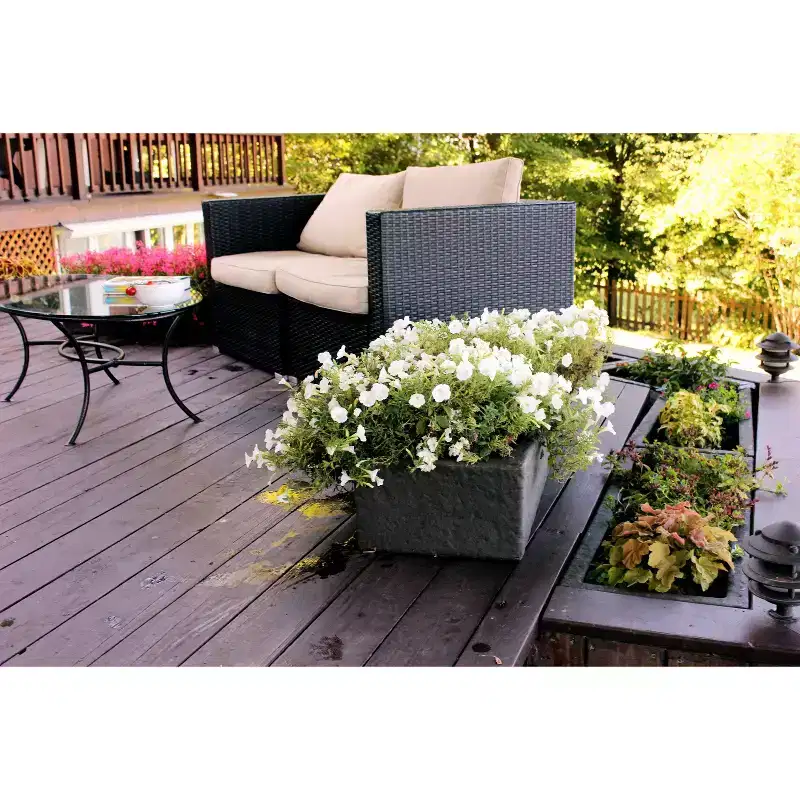 Emsco Trough: Weatherproof Resin, Ground Freestanding Planter, No Assembly Required 10"x30"x7.5", Rectangular