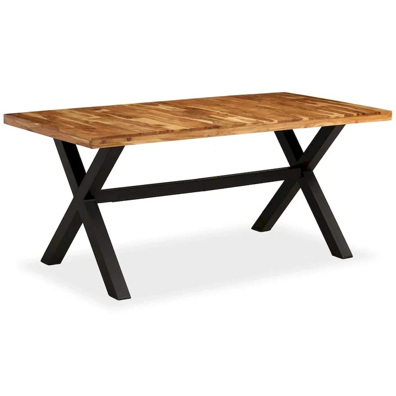 vidaXL Dining Table Solid Acacia and Mango Wood 70.9x35.4x29.9
