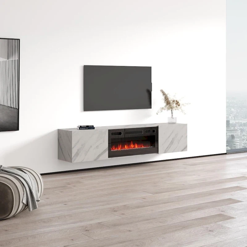 Baja BL-EF Floating Fireplace TV Stand