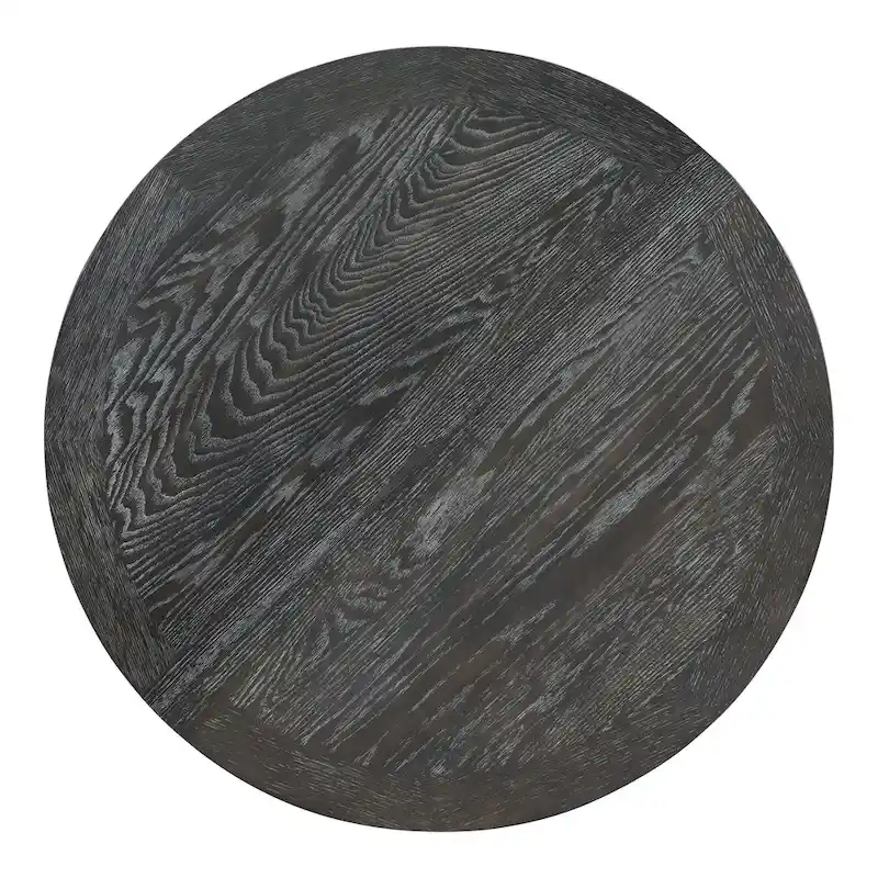 Extendable Round Dining Table - Oak Finish - Seats 4-6