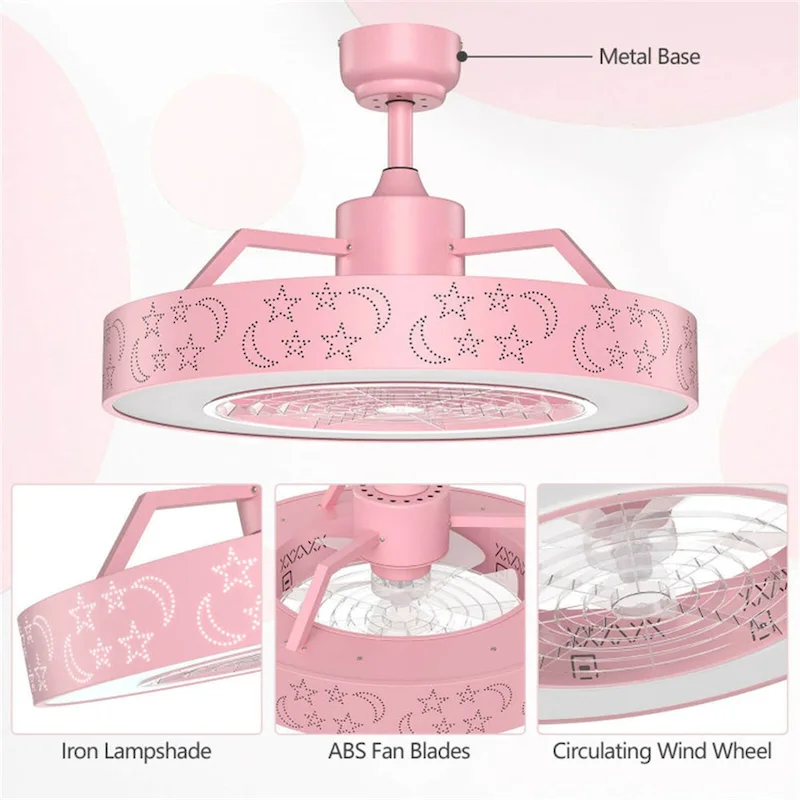 23 Inch LED Light and Remote Control Ceiling Fan