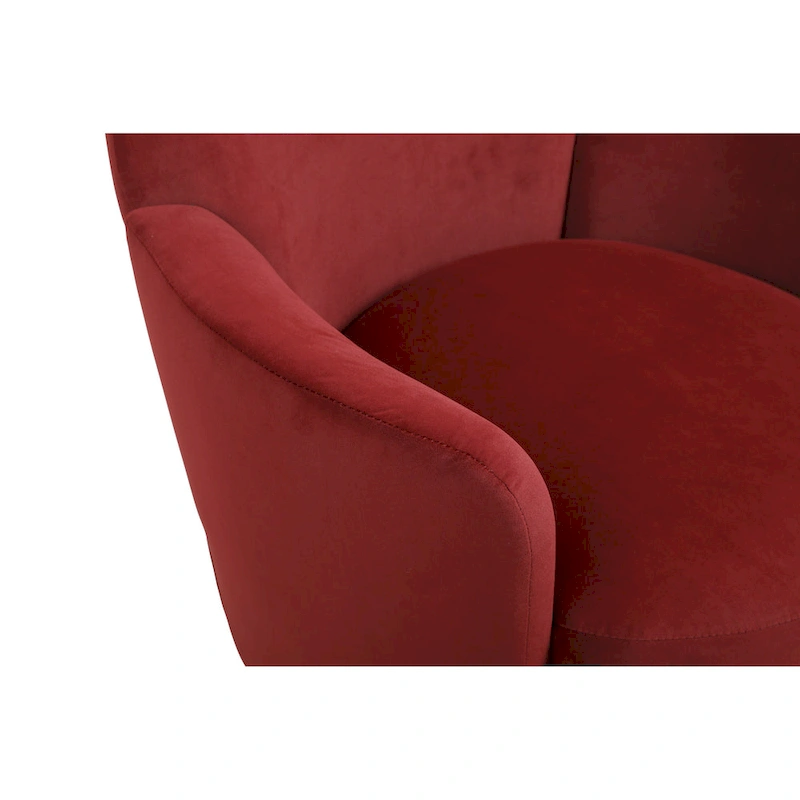 Velvet Soft Fabric Swivel Barrel Chair - 28.3 x 29.3 x 32.7