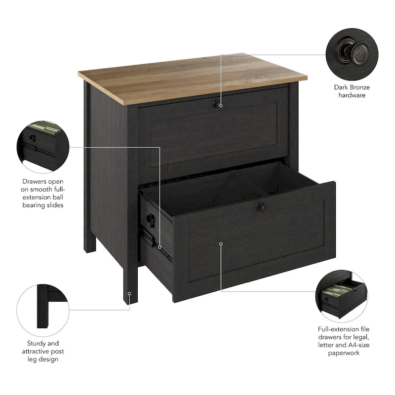 Mayfield 2 Drawer Lateral File Cabinet by Bush Furniture