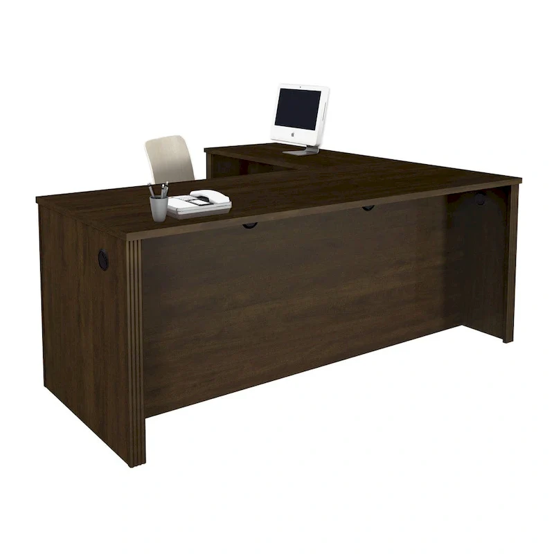 L-Shaped Office Desk with Storage Drawers