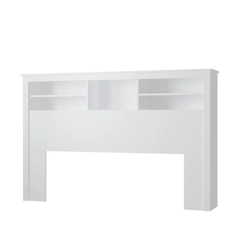 65Timechee Queen Bookcase Headboard RGB Light Adjustable Shelf