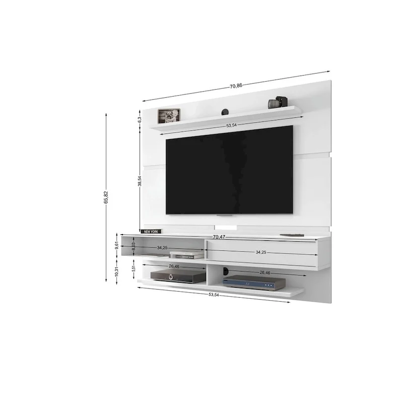 Carbon Loft McNeil Floating Entertainment Center with Shelves