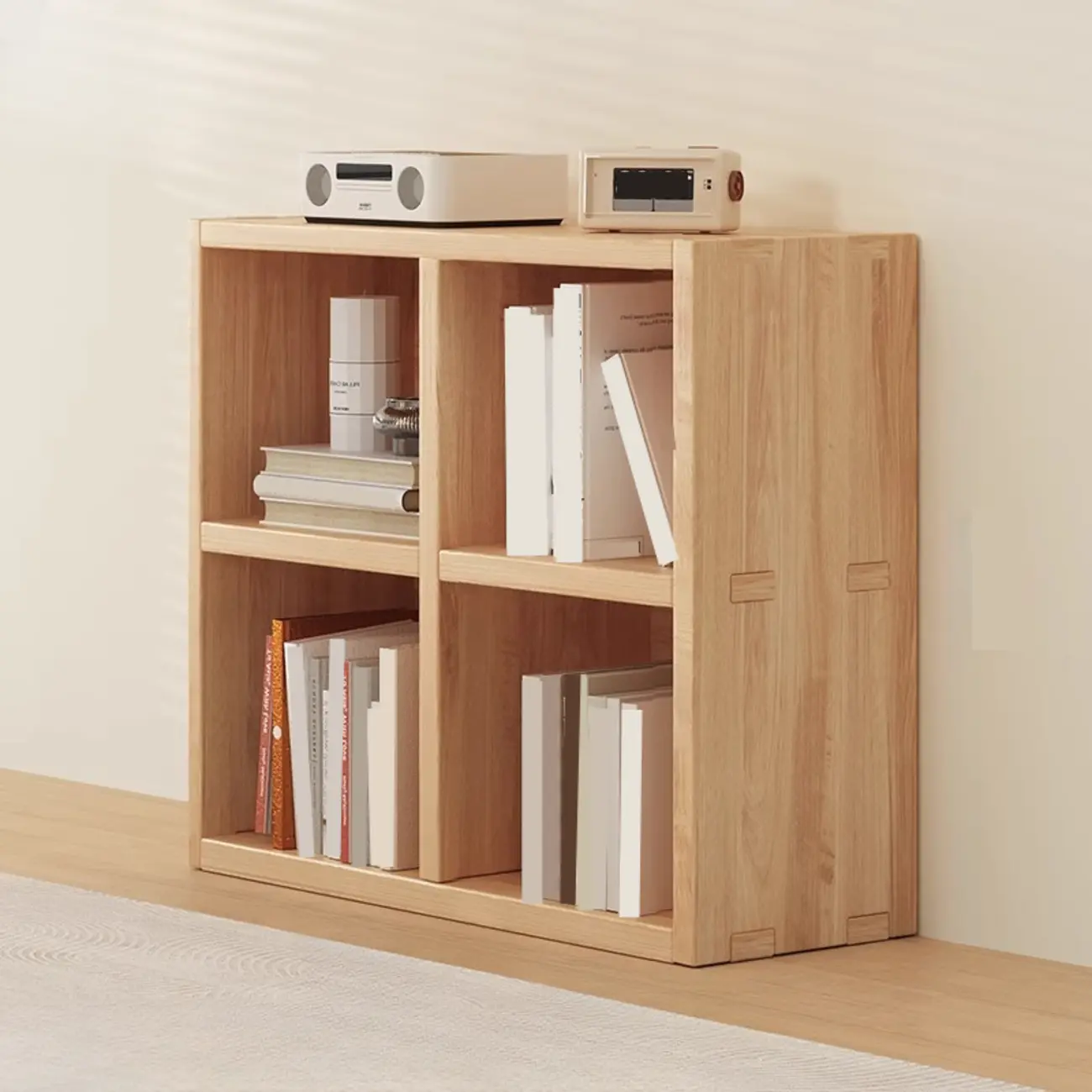 Minimalist Horizontal Wood Bookcases Cube Organizer