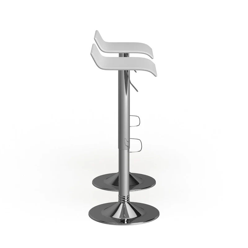Blaine Chrome Air Lift Adjustable Swivel Stools (Set of 2)