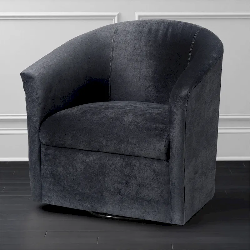 Ellery Modern Microfiber Swivel Accent Chair by