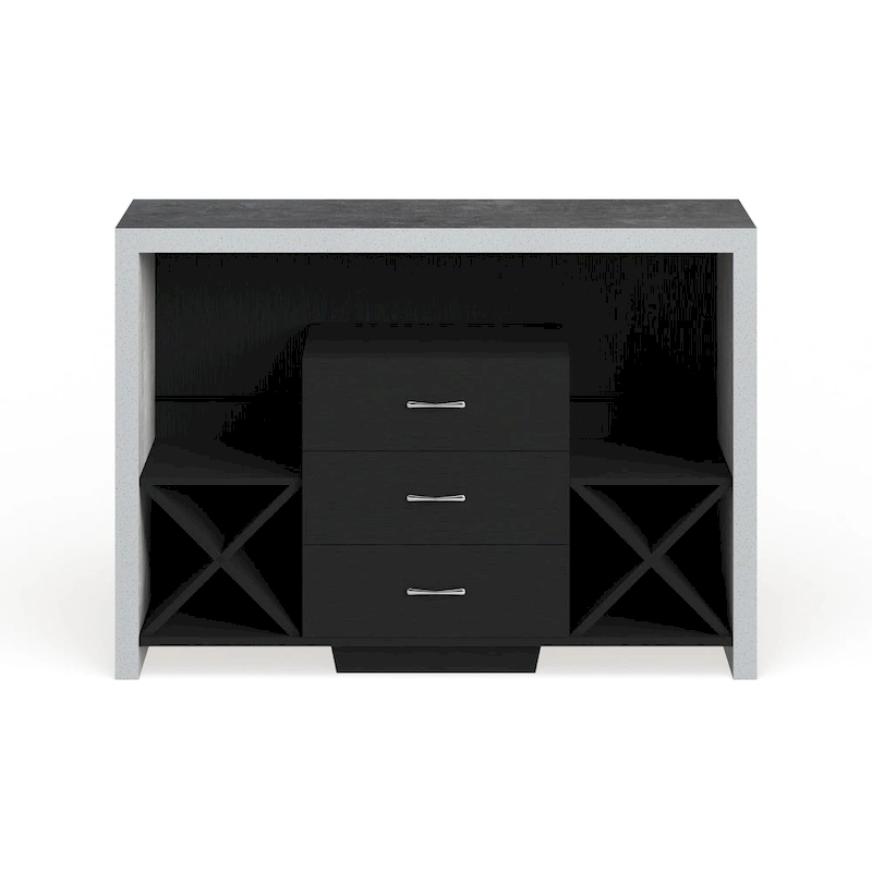 Furniture of America Mystal Industrial Concrete-like 3-drawer Buffet