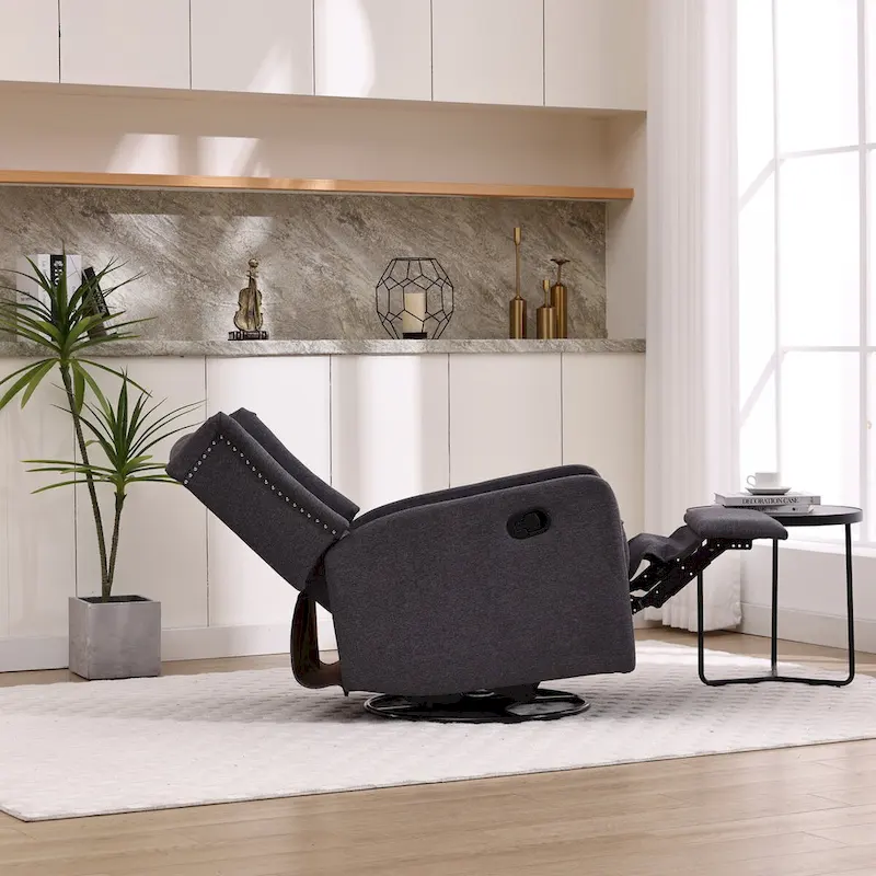 Multi-gear adjustable lounge chair 360 degrees full rotation rocking chair