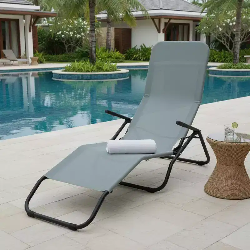 Gymax 2PC Folding Patio Rocking Zero Gravity Recliner Sun Lounger