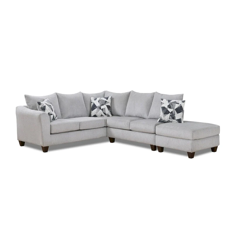 Duleek 3-Piece Living Room Set, Herringbone Silver