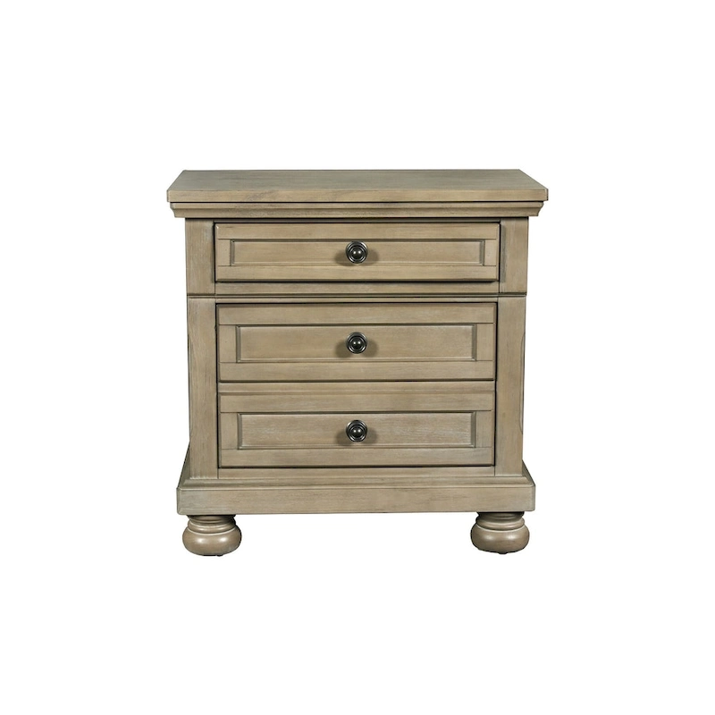 New Classic Furniture Salinger Pewter 5-Piece Bedroom Set with 2-Nightstand