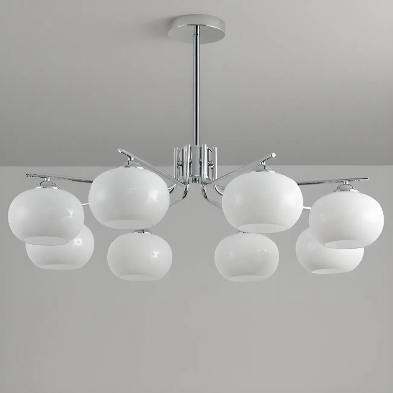 Modern Glass Globe Chandelier Adjustable Hanging Length