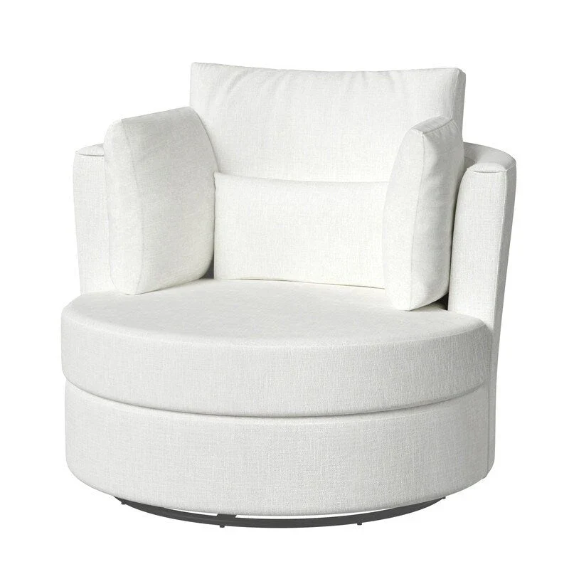 Chenille Swivel Soft Modern Upholstered Accent Chair (Set of 2)