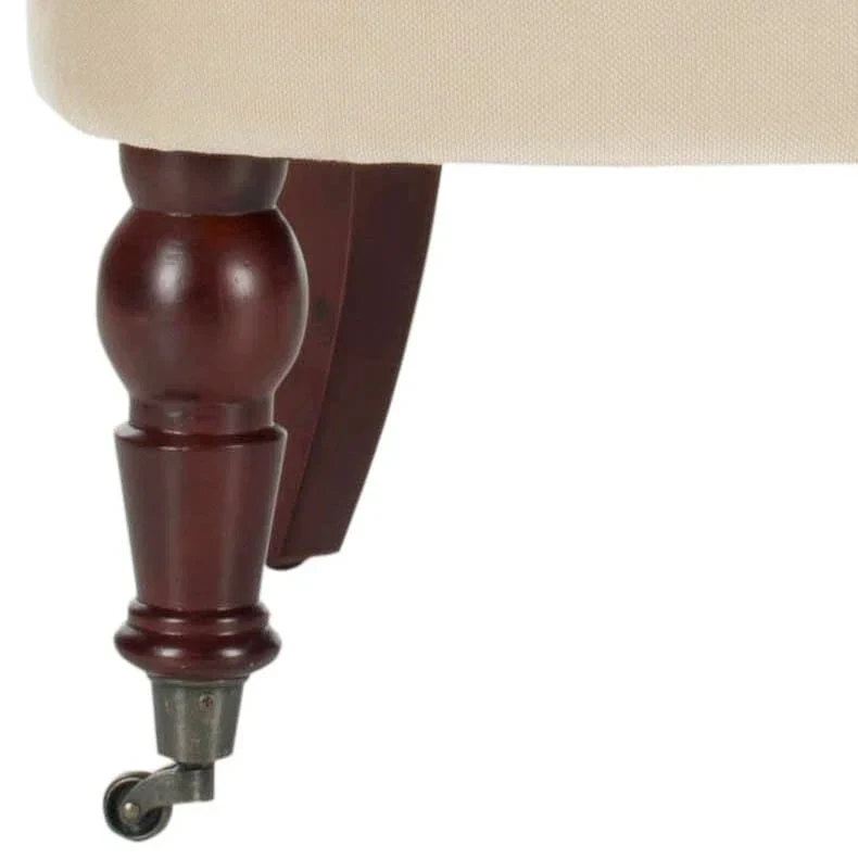 SAFAVIEH Shanell Natural Cream Tufted Chair - 26.4 x 24.2 x 27