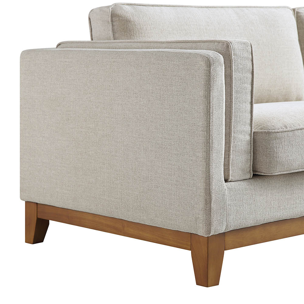 Oatmeal Fabric Sofa, 3-Seater