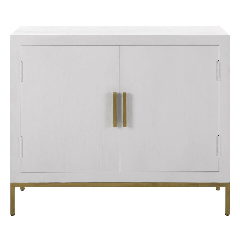 Uttermost Front Range White 2 Door Cabinet - 40.25 W x 34 H x 13 D