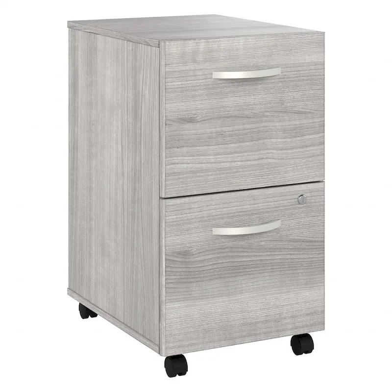 2 Drawer Mobile File Cabinet with Lock and Casters