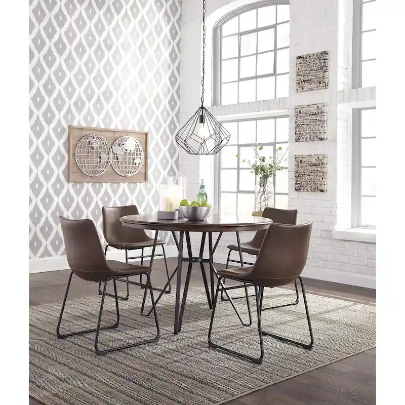 Dining Table with Tubular Metal Base