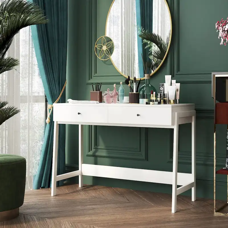 VredHom 2-drawer Computer Office Study Writing Desk