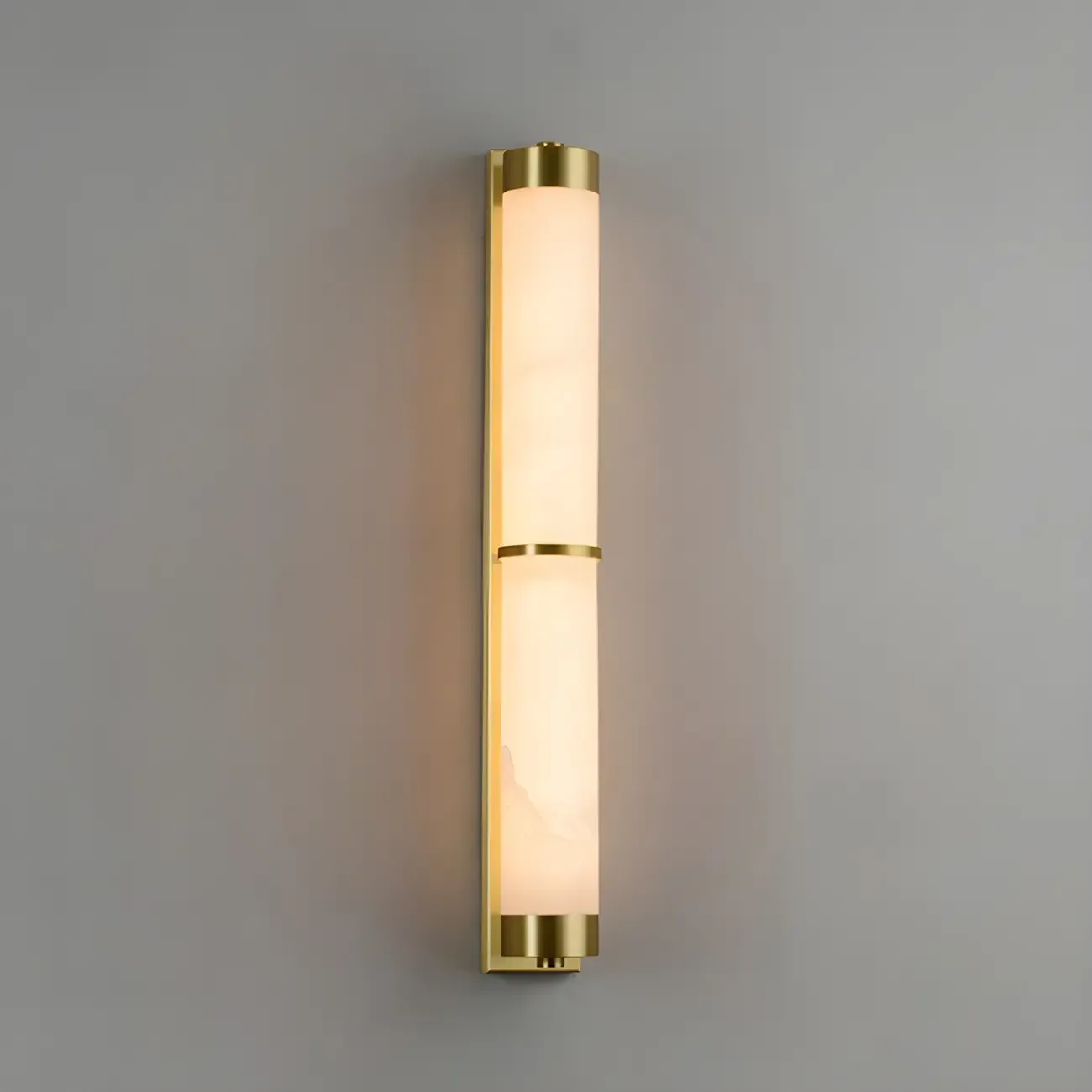Modern Cylinder Stone Gold LED Wall Sconce