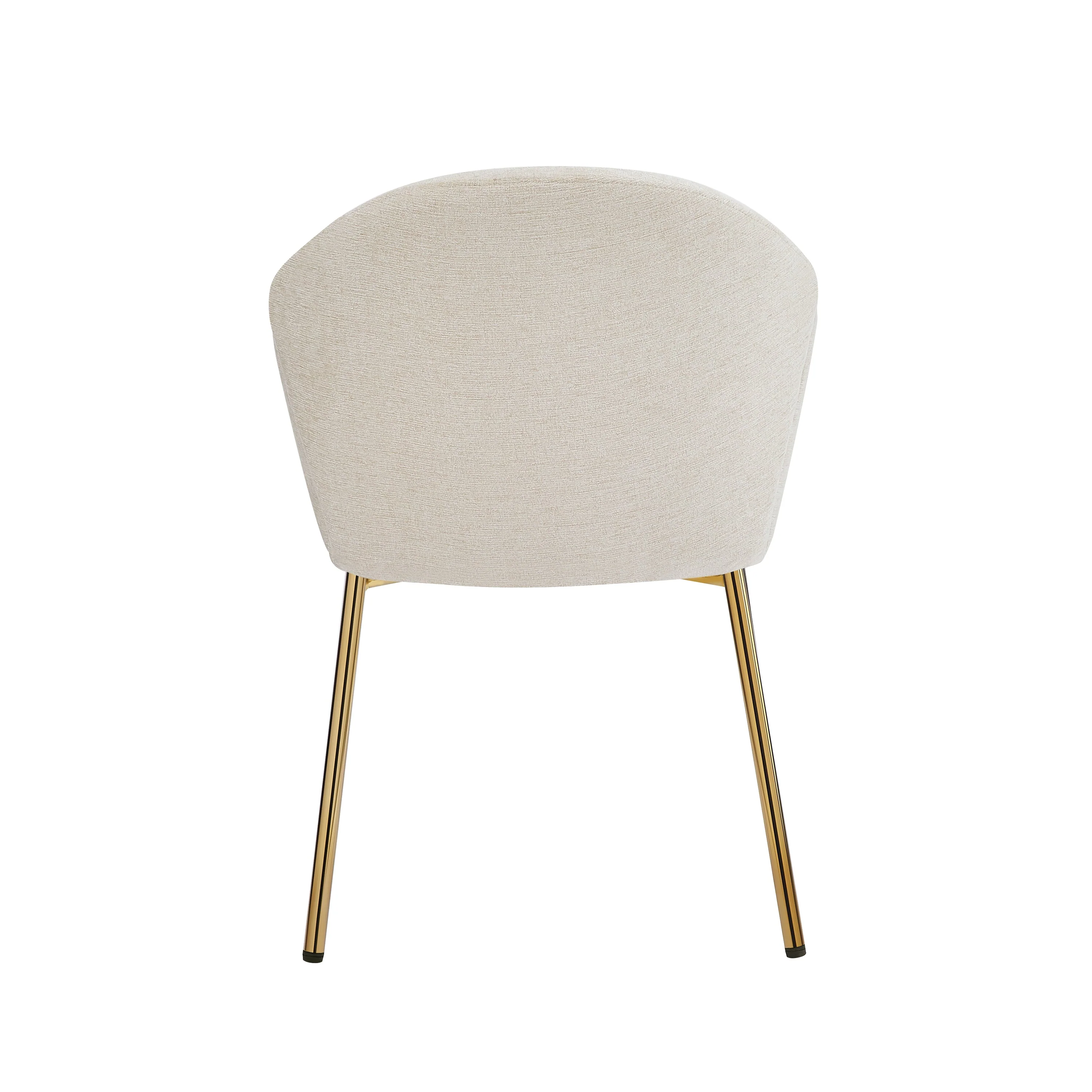 Luxury Polyester Round Back Dining Chairs, (Set of 2)