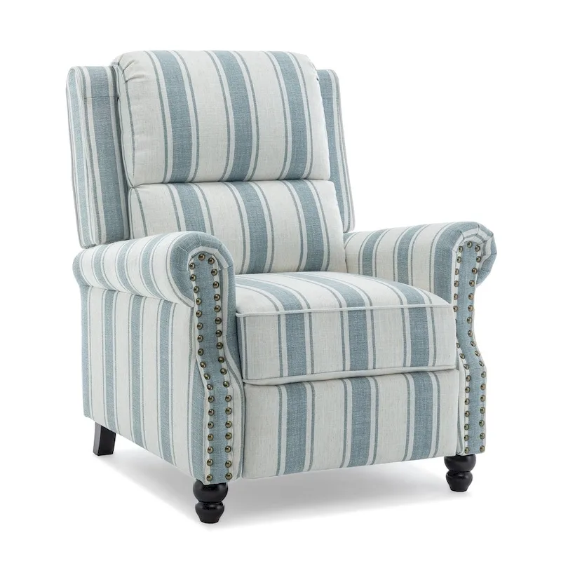 2 Set Modern Padded Seat Recliner Chair with PU Leather/Fabric