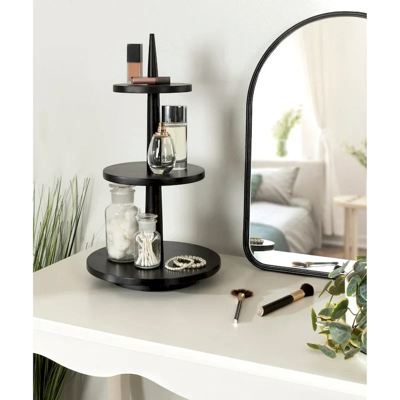 Kate and Laurel Praxis Wood Tiered Tray