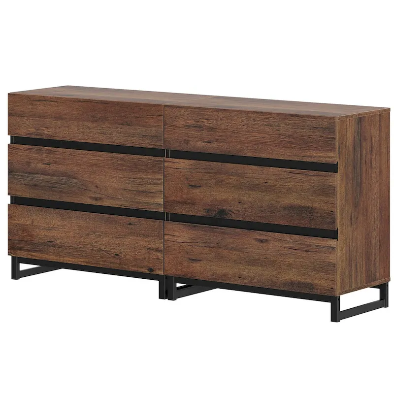2 in 1 Modern Sideboard with 6 Drawers