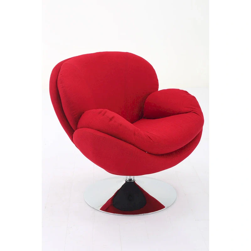 Strand Leisure Accent Chair – Red/Orange/Charcoal/Khaki, Swivel, Single Seat