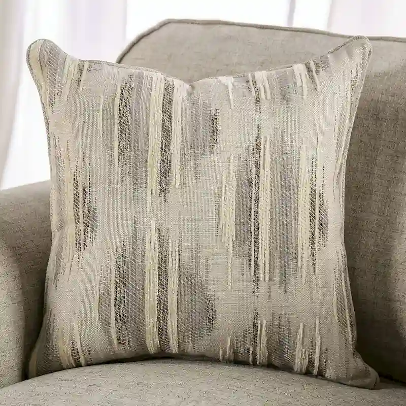 Chetbert Transitional Cream Fabric Upholstered 2-Piece Sofa Set by Furniture of America