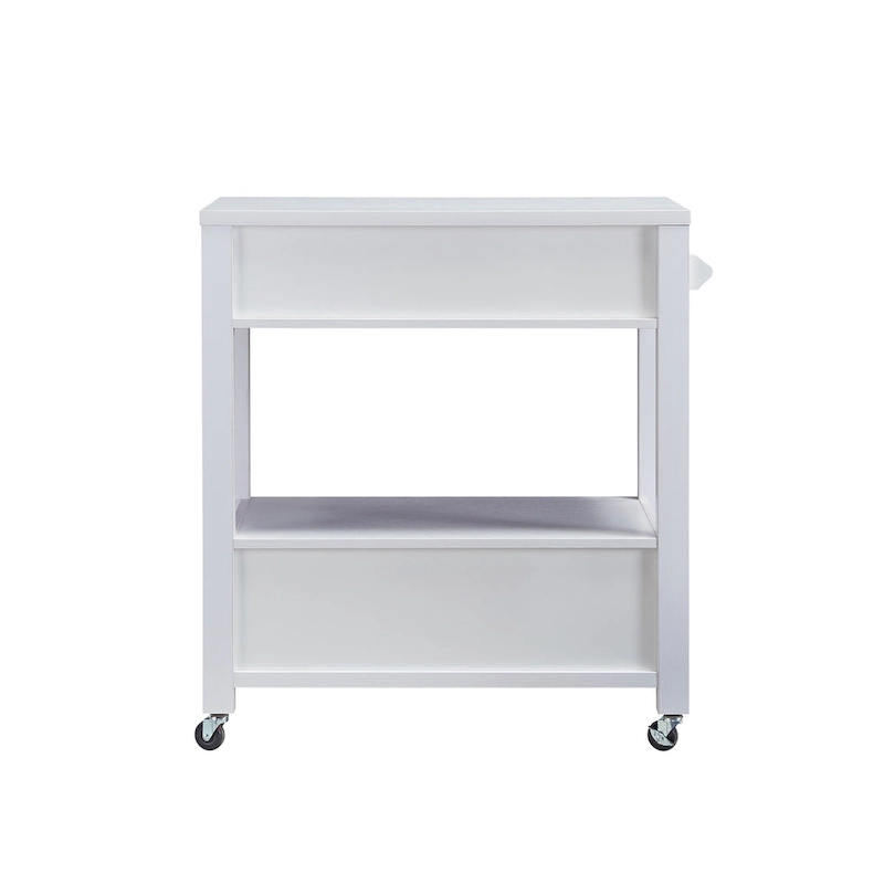 Newsom Modern 2-Drawer Caster Serving Cart with Towel Bar by Furniture of America