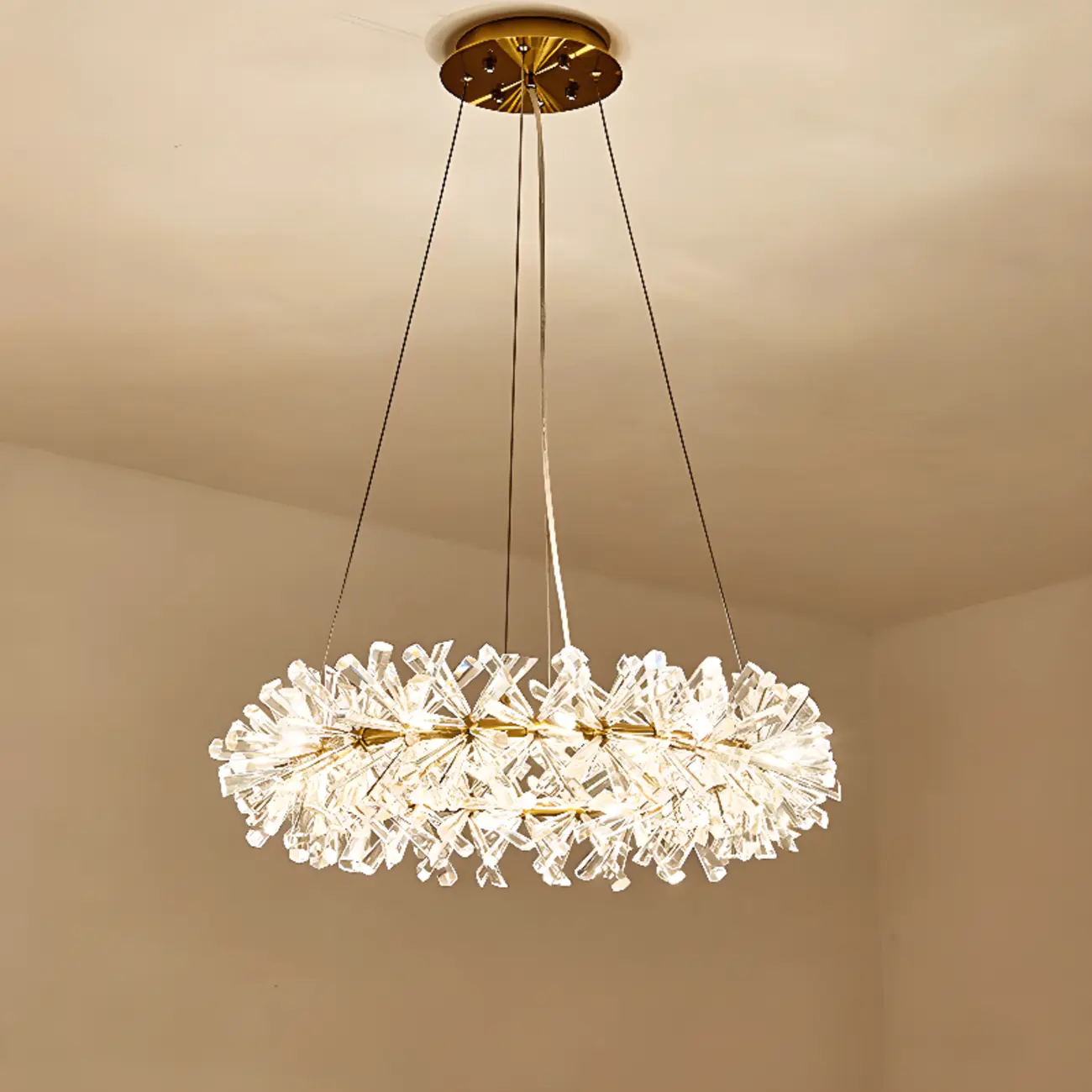 Modern Gold Crystal Garland Ambient Chandeliers
